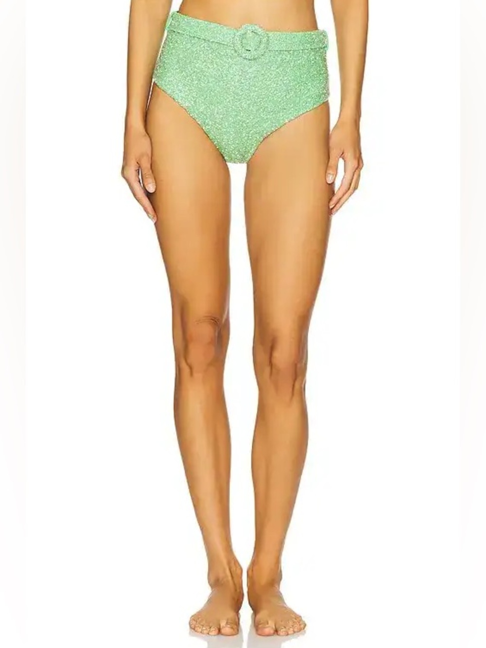 OCEANUS Hi-Waisted Belted Bottom Small